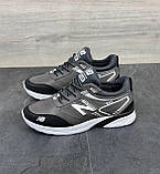 Кросівки сірі чоловічі New balance осінні шкіряні спортивні демісезонні під джинси для чоловіків, фото 7
