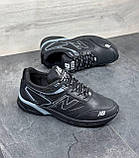 Кросівки чоловічі New balance чорні осінні шкіряні спортивні демісезонні під джинси для чоловіків ", фото 4