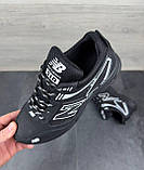 Кросівки чоловічі New balance чорно білі осінні шкіряні спортивні демісезонні під джинси для чоловіків, фото 3