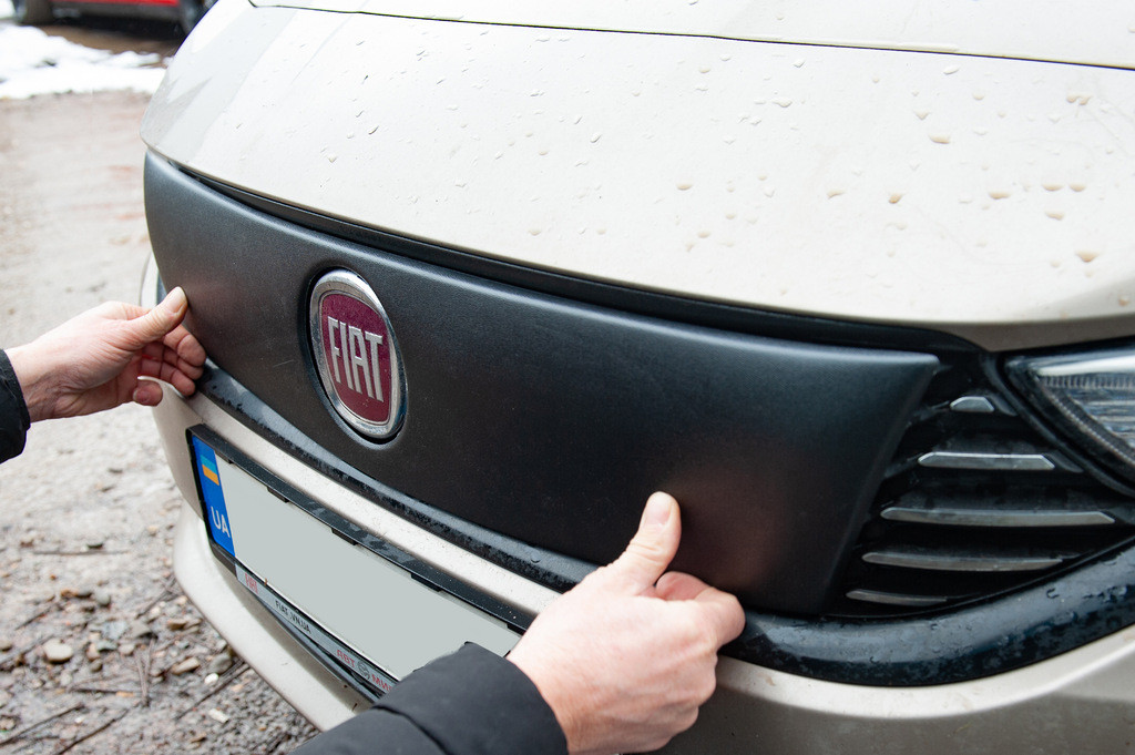 Зимова накладка на решітку Глянцева для Fiat Tipo 2016- рр, фото 1