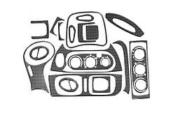 Накладки на панель 1999-2003 (Meric, Туреччина) Карбон для Renault Megane I рр
