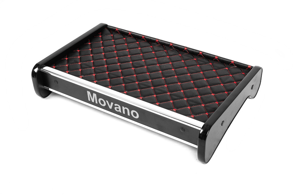 Полиця на панель (Чорна з червоною ниткою) для Opel Movano 2004-2010 рр, фото 1