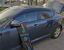 Вітровики (4 шт., Sunplex Sport) для Kia Optima 2010-2016 рр