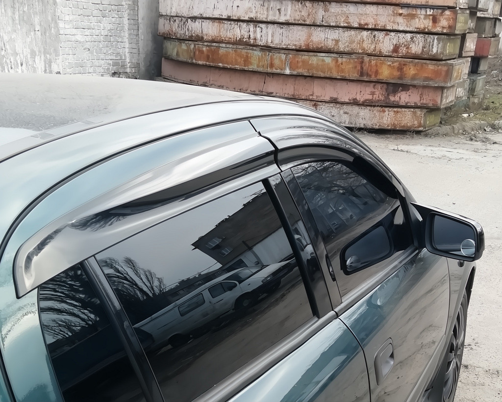 Вітровики SD/HB (4 шт., Sunplex Sport) для Opel Astra G classic 1998-2012 рр, фото 1