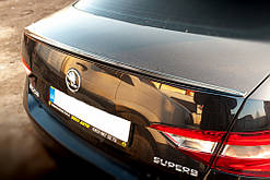 Спойлер LIP (Sunplex, чорний) (119,2см* 7,3см) для Skoda Superb 2015-2024 рр