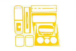 Накладки на панель (жовтий колір) для Seat Toledo 2000-2005 рр