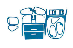 Накладки на панель 1999-2003 (синій колір) для Mitsubishi Carisma