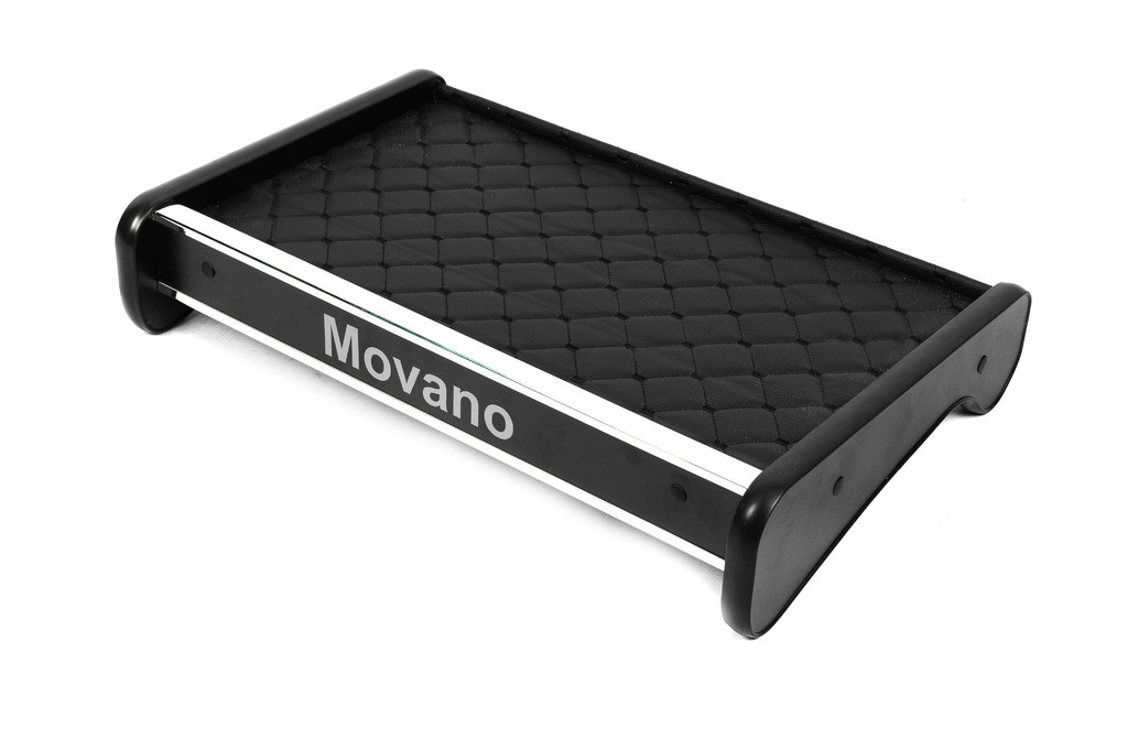 Полиця на панель (Чорна з чорною ниткою) для Opel Movano 2004-2010 рр, фото 1