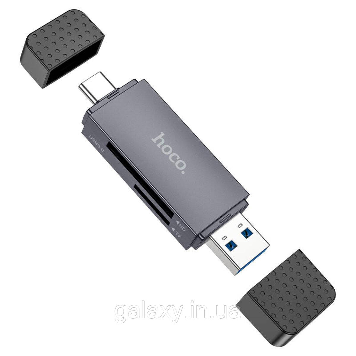 Кардридер Hoco USB2.0/ Type-C TF/SD 5Gbps 2TB Card Reader Spirit 2-in-1 HB45, фото 1