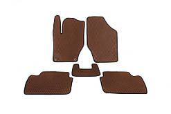Килимки EVA (коричневі) для Citroen C-4 2010-2018 рр