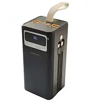 Заряджання УМБ Power Bank BOROFONE DBT35B 50000 mAh з вбудованими кабелями до 6 пристроїв 4 USB чорний