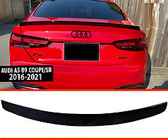 Спойлер DPT V-2 (2016-2021, Coupe/SD, чорний глянець) для Ауди A5 рр