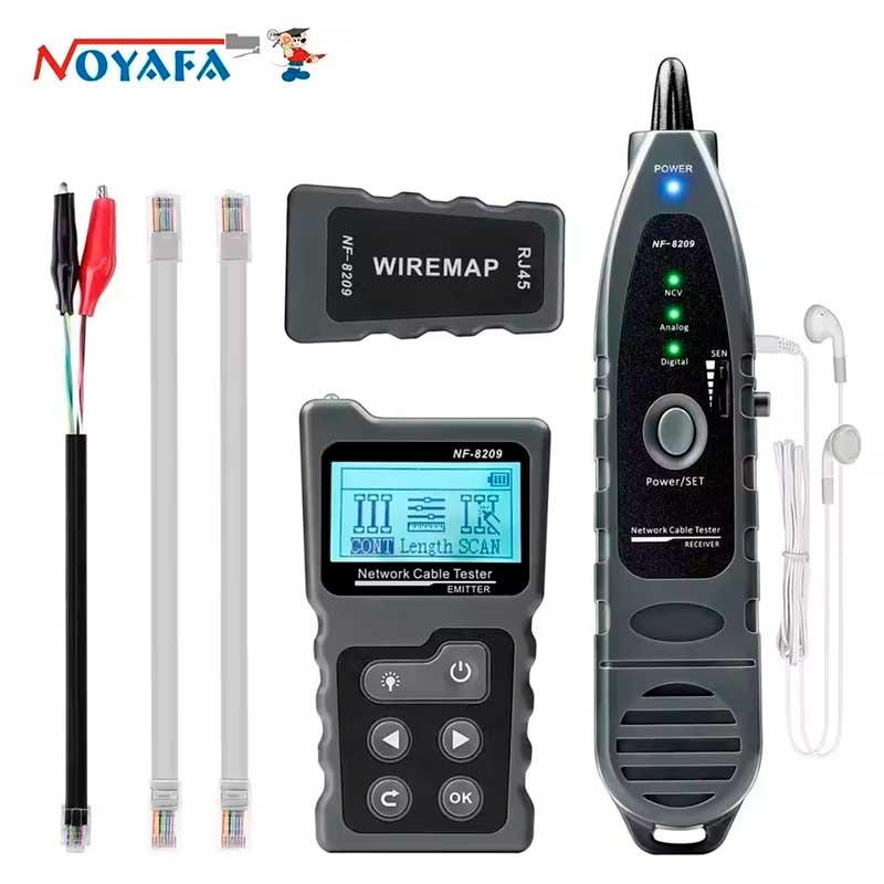 NOYAFA NF8209 кабельний тестер, PoE тестер, Wiremap, трасошукач, довжина кабеля