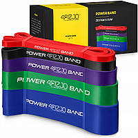Еспандер-петля 4FIZJO Power Band 6-46 кг резина для фітнесу і спорту, набір 5 шт Mix (P-5907222931561)