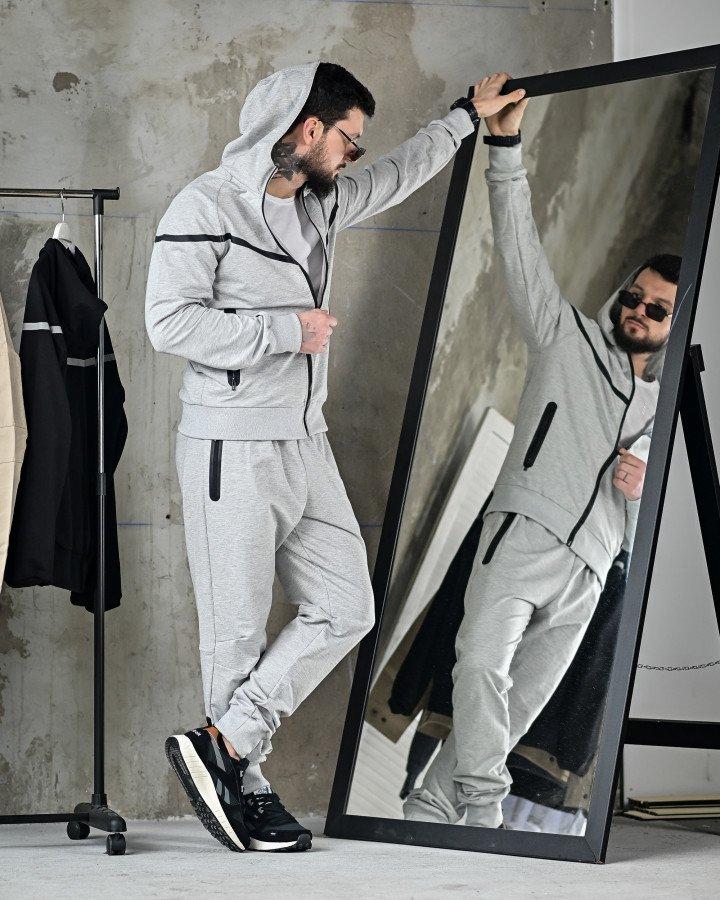 Чоловічий спортивний костюм relastic grey       ДЛ6262