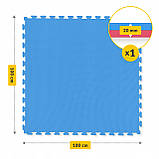 Мат-пазл (ластівчин хвіст) 4FIZJO Mat Puzzle EVA 100 x 100 x 2 см Blue/Red (P-5907739310002), фото 5