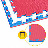 Мат-пазл (ластівчин хвіст) 4FIZJO Mat Puzzle EVA 100 x 100 x 2 см Blue/Red (P-5907739310002), фото 8