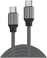 Прибуток LC441C 65W (1 м) USB-кабінет (тип-C до типу-C) (темно-сірий) на