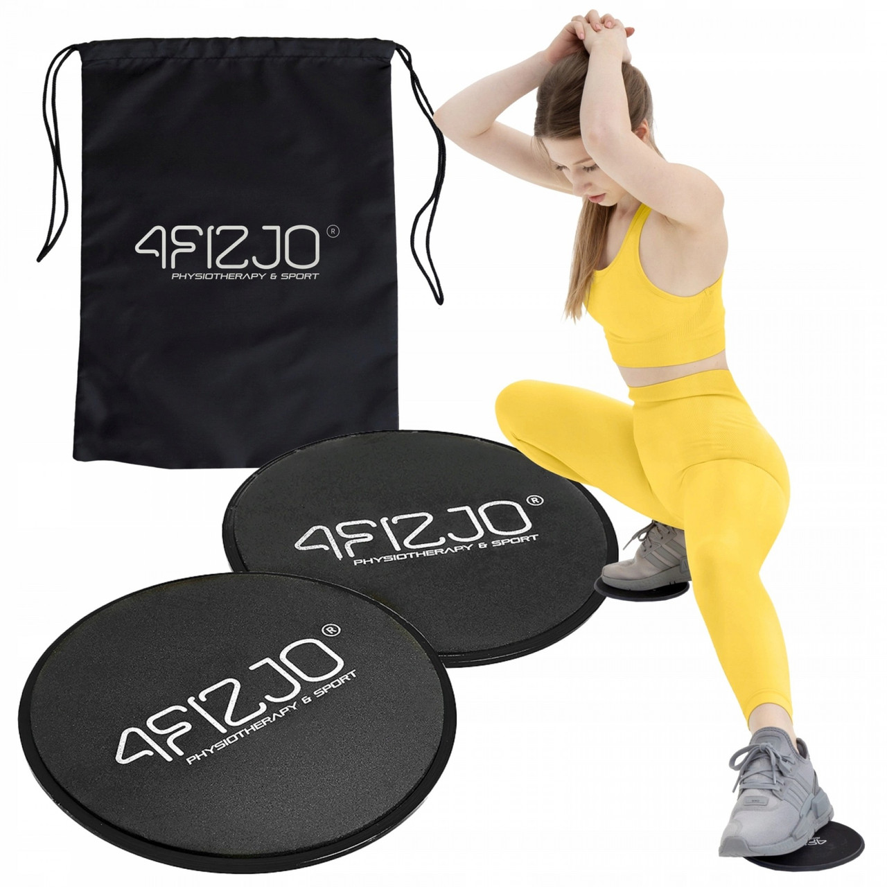 Диски-слайдери для ковзання (глайдингу) 4FIZJO Sliding Disc Black (P-5907739313355)