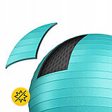 М'яч для фітнесу (фітбол) 4FIZJO 75 см Anti-Burst Mint (P-5905973404792), фото 3