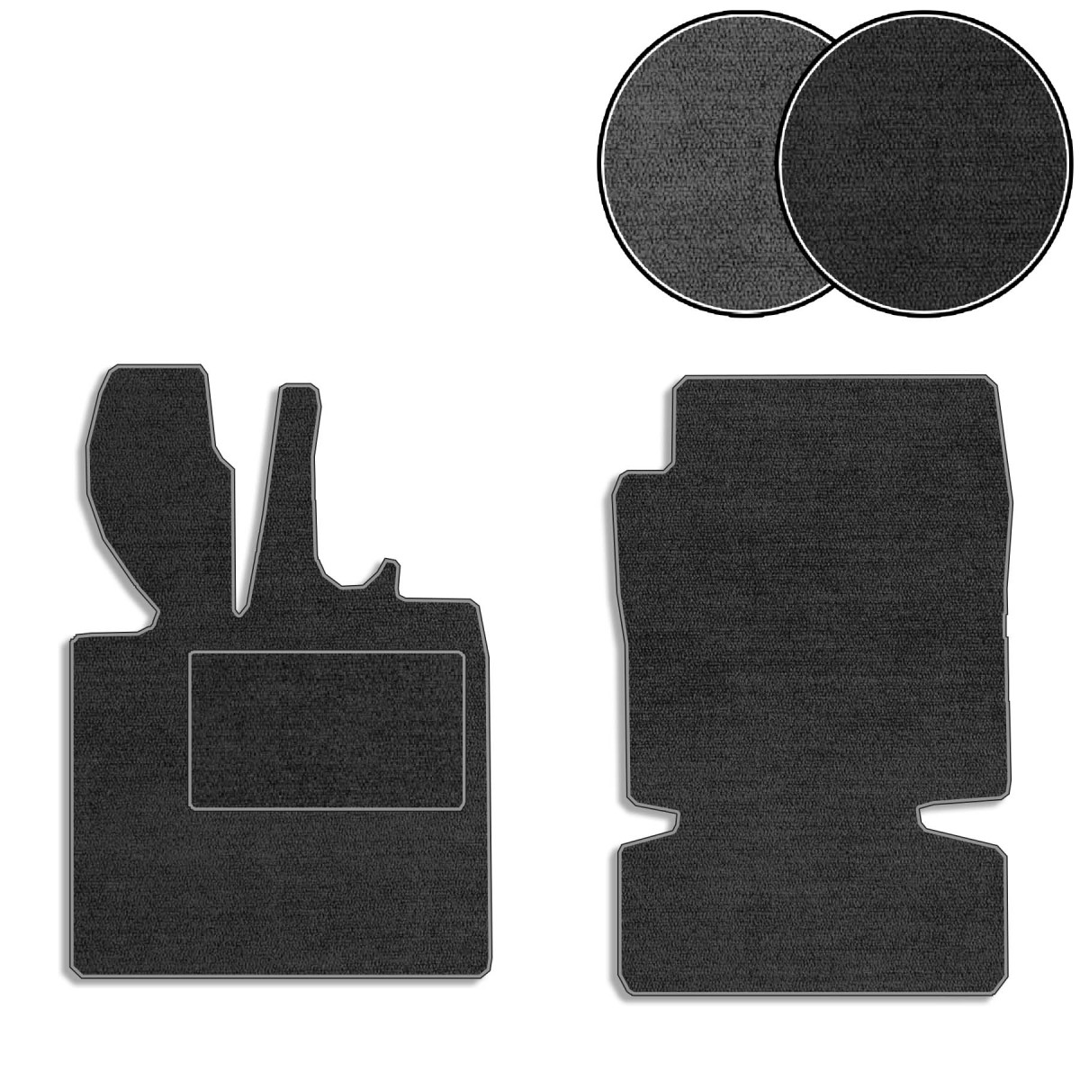 Ворсові килимки для Smart Fortwo 2003-2007 з підп'ятником 2 шт (Carrera)