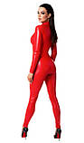 Комбинезон Noir Handmade F353 червоний стильний для вечірок клубів підкреслює фігуру, фото 2