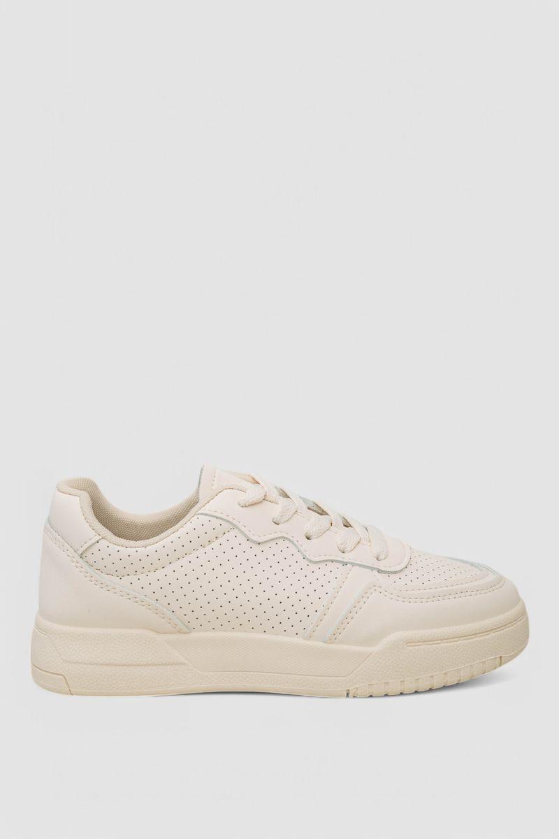 Кеди жіночі з перфорацією, колір бежевий, 248RAD60, фото 1