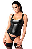 Топ Noir Handmade F346 з мокрого латексу для жінок стильний верх для вечірок та клубів, фото 3