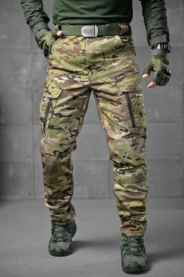 Штани польовийні мультикам – брюки з манжетами та хлястиками Mantana ВТ5103 ТМ, фото 1