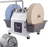 Потужний заточувальний верстат 300Вт з водяним охолодженням "HETUS H10 X"(2 шліфувальні круги 10" 220 і 600 грит)