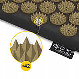 Килимок акупунктурний з валиком 4FIZJO Classic Mat XL Аплікатор Кузнєцова Black/Gold (P-5907739315052), фото 2