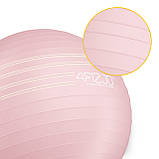 М'яч для фітнесу (фітбол) 4FIZJO 55 см Anti-Burst Pink (P-5907739316271), фото 11