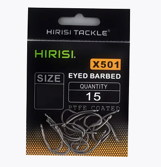 Гачки Риболовні Hirisi X501 №6 15 шт тефлонове покриття