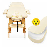 Масажний стіл складний 4FIZJO Massage Table Wood W70 Beige (P-5907739318343), фото 5