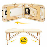 Масажний стіл складний 4FIZJO Massage Table Wood W70 Beige (P-5907739318343), фото 6