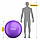 М'яч для фітнесу (фітбол) 4FIZJO 85 см Anti-Burst Violet (P-5905973404846), фото 2