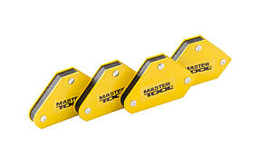 Набір тримачів магнітних для зварювання 4 шт, 45°, 90°, 135°, 4 кг MASTERTOOL 81-0204