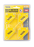 Набір тримачів магнітних для зварювання 4 шт, 45°, 90°, 135°, 4 кг MASTERTOOL 81-0204, фото 4