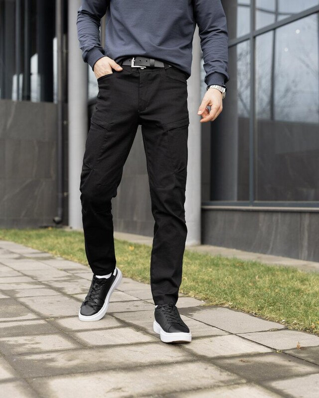 Однотонні чоловічі штани-карго Pobedov Skystone, фото 1