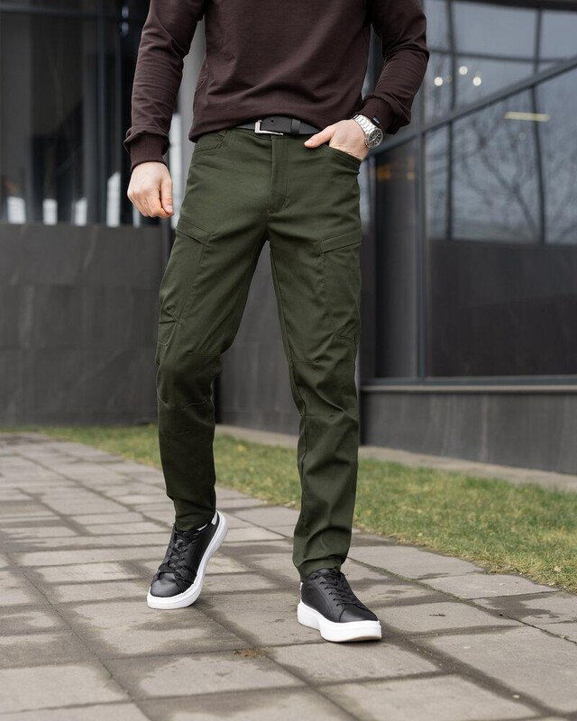 Повсякденні штани-карго Pobedov Skystone у кольорі хакі, фото 1