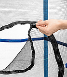 Вуличний круглий дитячий батут, манеж із захисною сіткою (138 x 160 см), Синій, фото 3