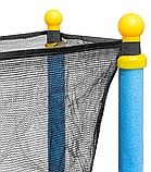 Вуличний круглий дитячий батут, манеж із захисною сіткою (138 x 160 см), Синій, фото 4