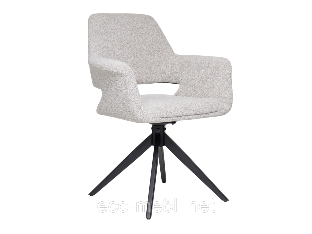 Стілець поворотний R-75 натуральний + чорний, фото 1