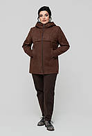 Стильна жіноча замшева демі куртка, великі розміри