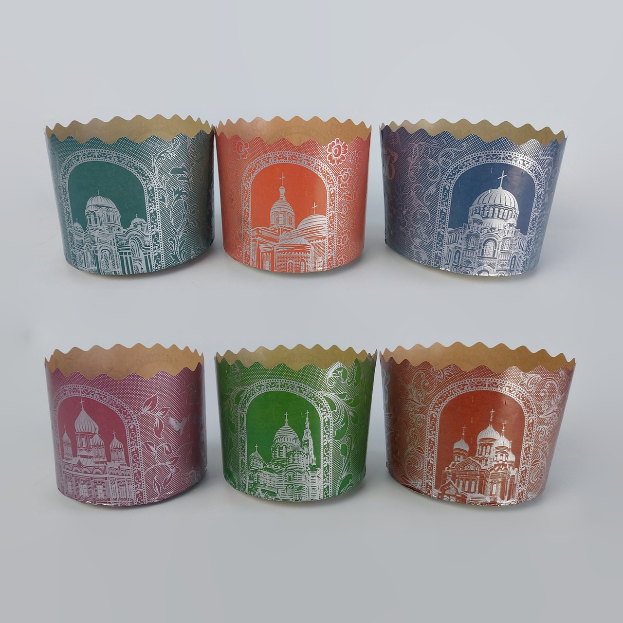 Формы для пасок (85*110) Серебряные купола (300гр) (50 шт), фото 1