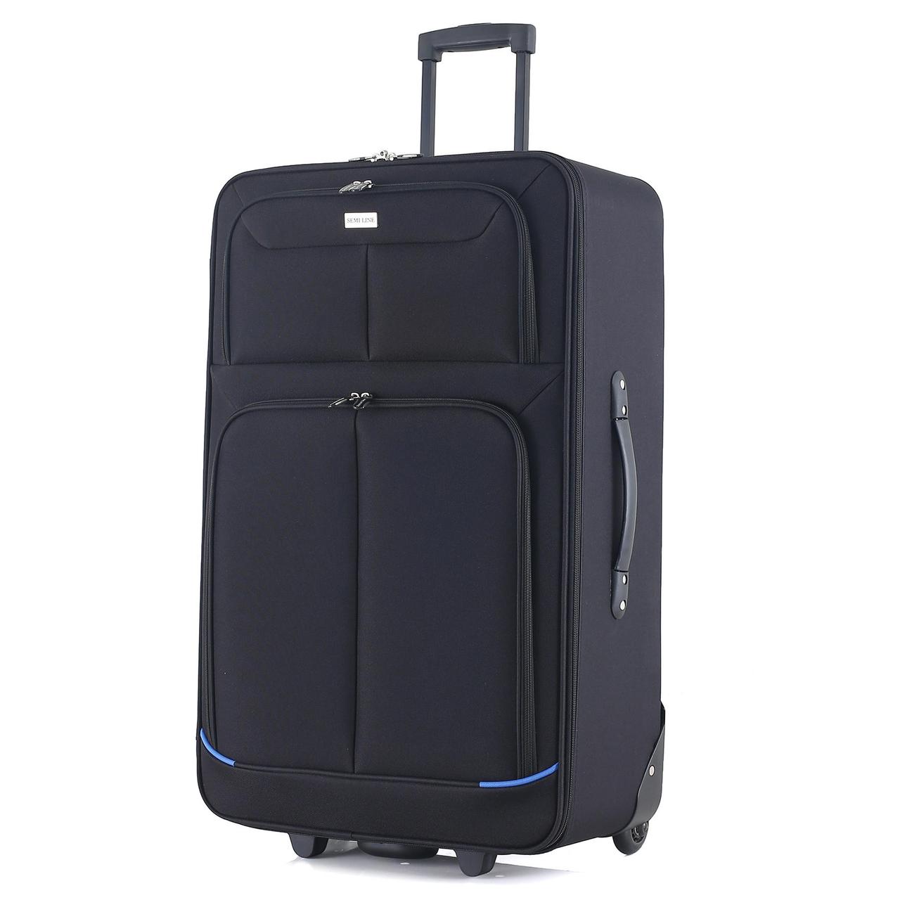 Валіза туристична 75 л Semi Line 28" (L) Black/Blue Lines, фото 1