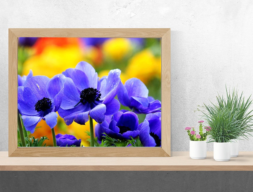 Алмазна мозаїка "Нарцис, картина стразами. Матова. 20*30 см
