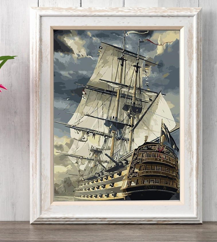 Алмазна мозаїка "Шторм", картина стразами. Матова. 20*30 см