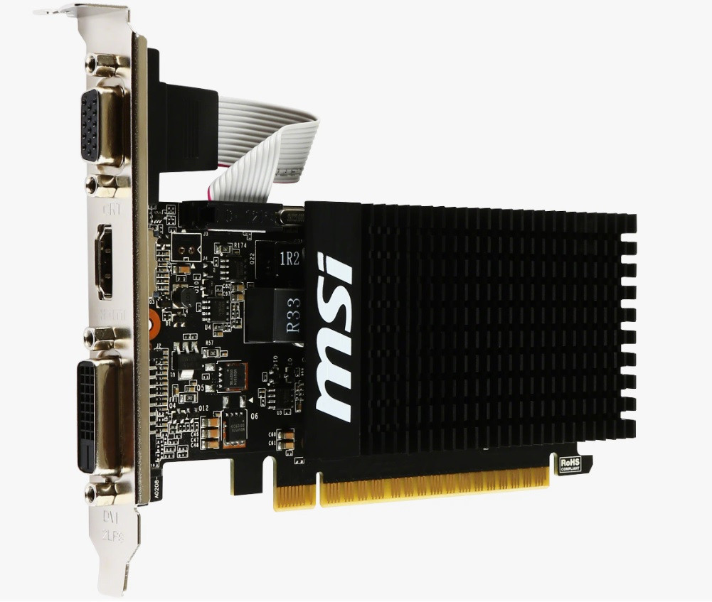 ВІДЕОКАРТА Pci-E GeFORCE GT 710 на 1 GB з HDMI на DDR3 з ГАРАНТІЄЮ (відеоадаптер GT710 1 GB)