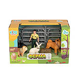 Дитячий іграшковий набір "Ферма" Q9899-X13_3 собака, кішка, кролики, фото 2